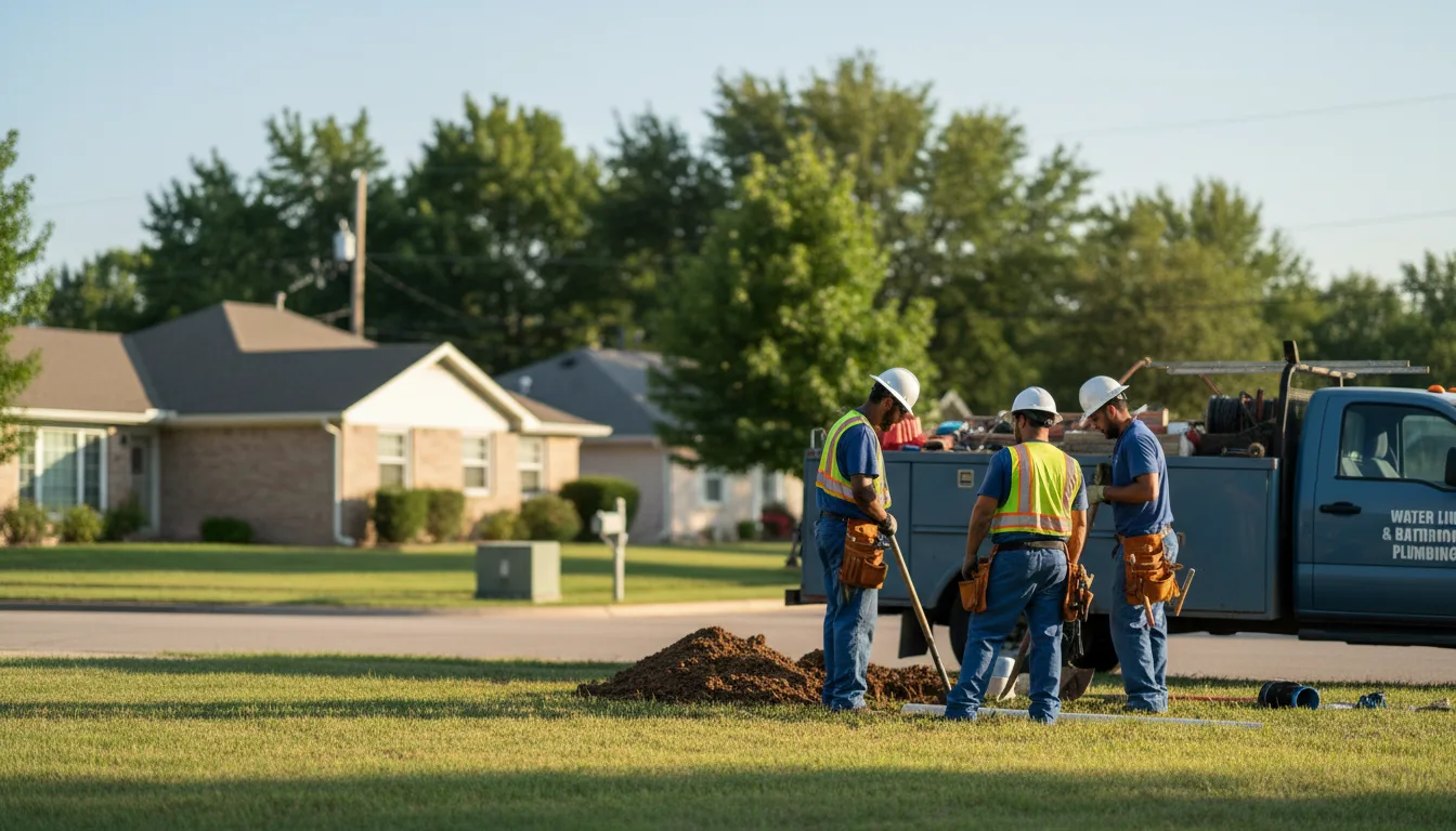 Residential water line and bathroom plumbing service in Metamora, OH